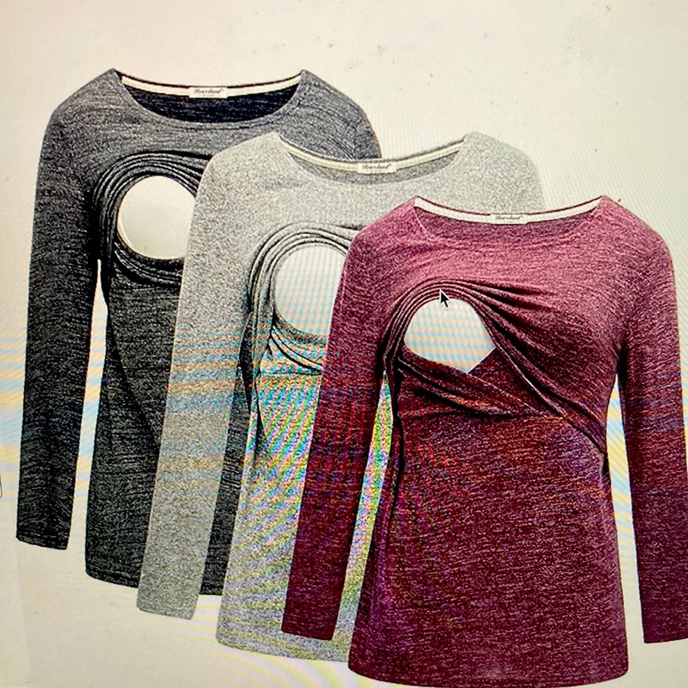 Maternity Clothes Long Sleeves Breastfeeding shirts